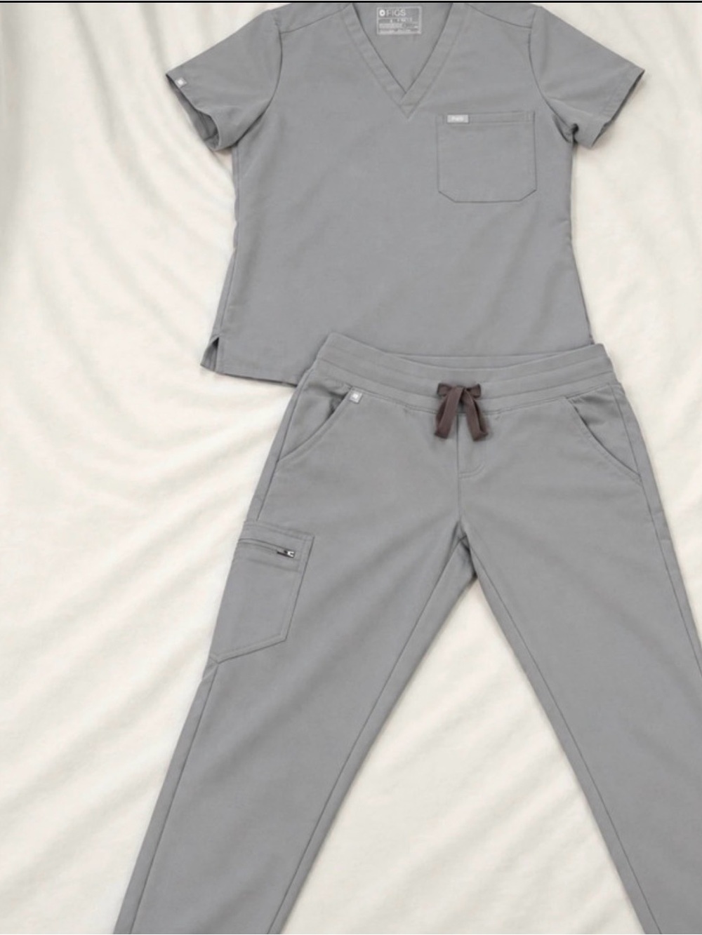 Figs Light Gray Women's Scrub Jumpsuit
